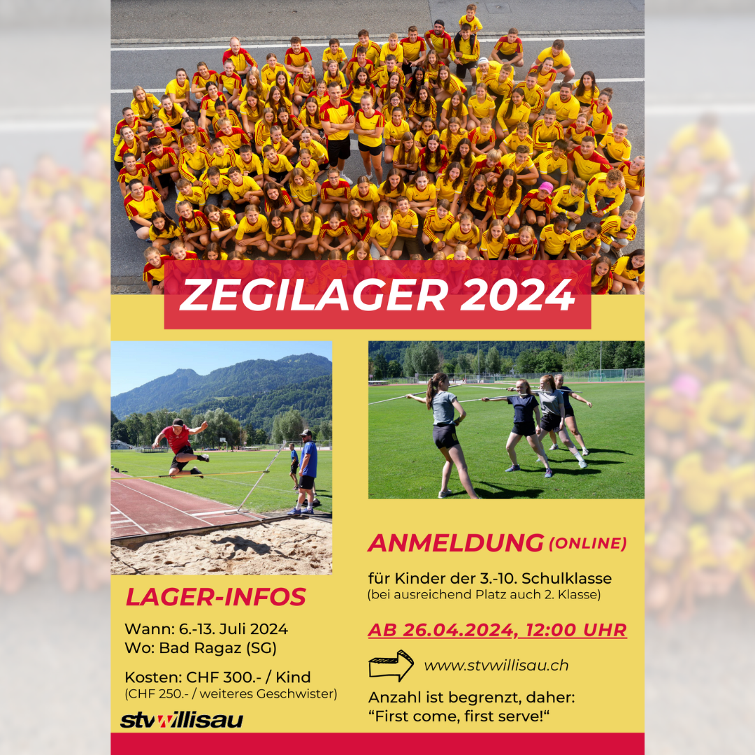 Anmeldung zum Zegilager ab 26.04.2024 online - STV Willisau